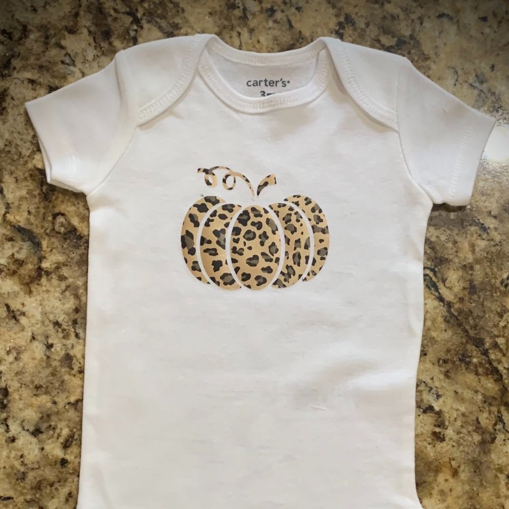 Leopard Pumpkin Onesie